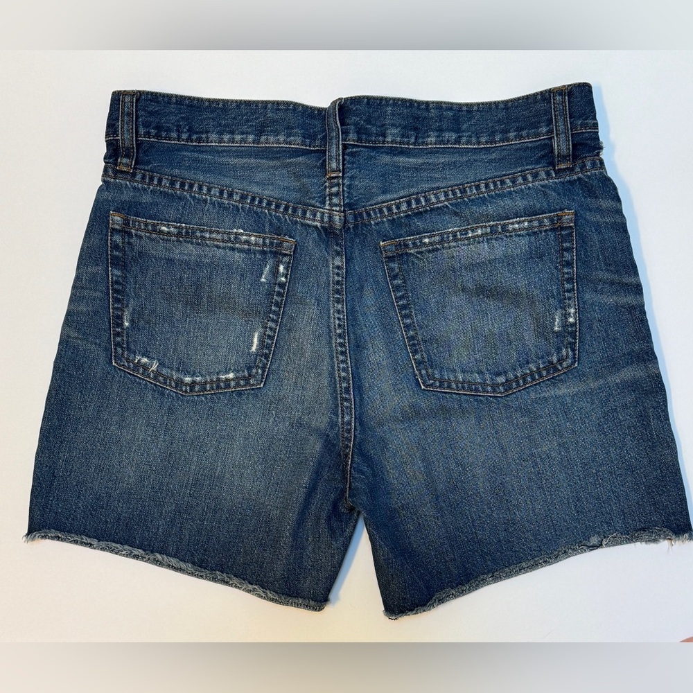 J.Crew Indigo Distressed Denim Shorts - Picture 3 of 5